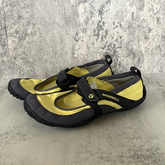 Merrell Barefoot Shoes Womens 7.5 Pure Glove Yellow Mary Jane Sneakers Outdoor - Picture 1 of 7